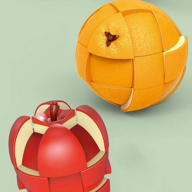 Портативный Волшебный кубик-головоломка в форме фрукта, дразнилки для мозга, развивающая игрушка для детей в подарок Изображение 3