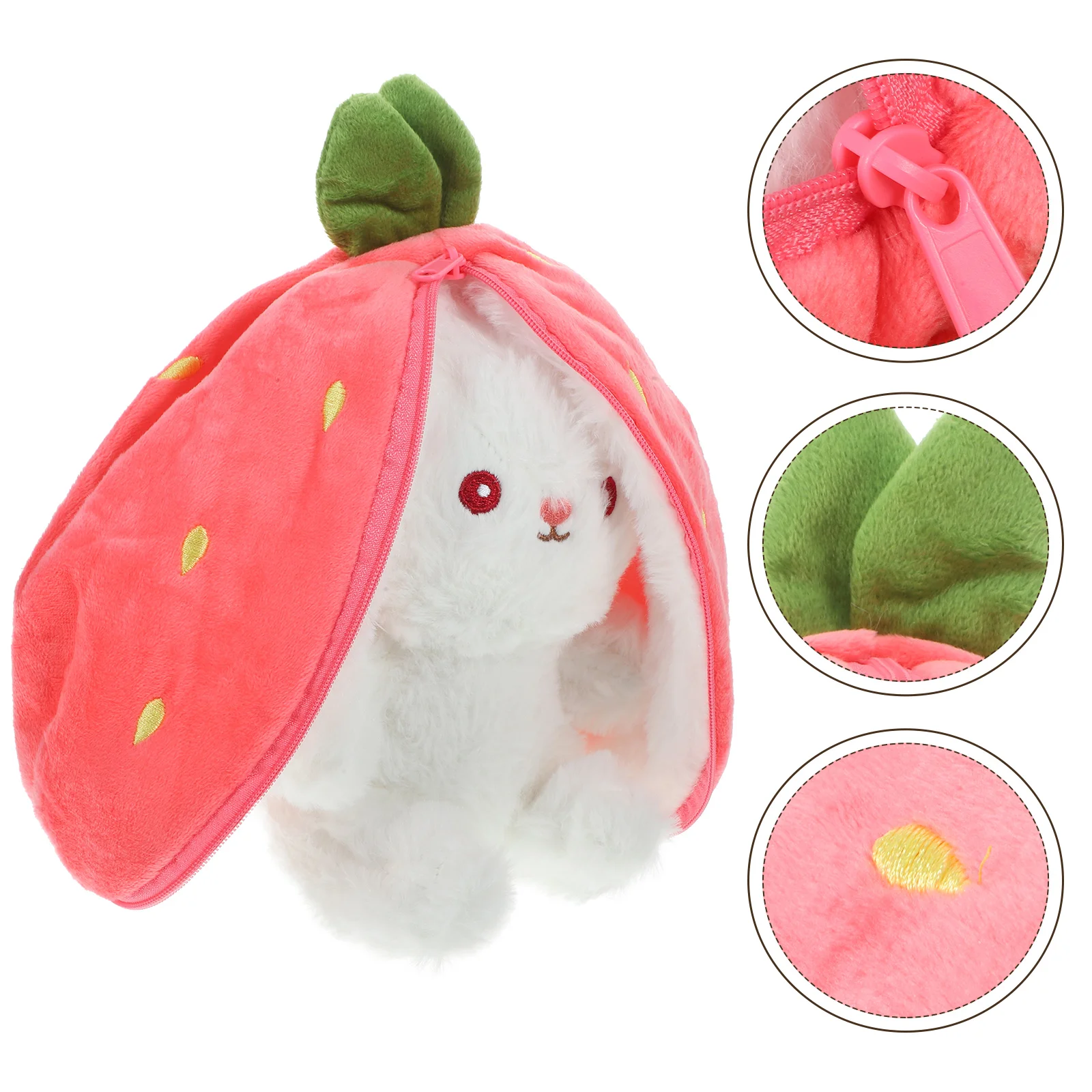 Плюшевые игрушки для девочек, мягкие Прячущиеся Морковки, креативный Мультяшный Кролик из полипропиленового хлопка, Кролик, Маленькие животные Изображение 2