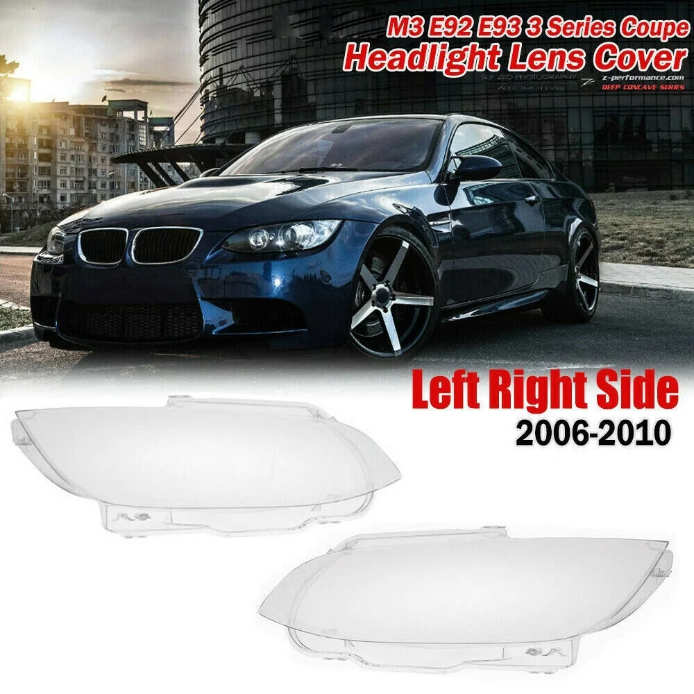 1 Пара фар головного света Крышка объектива лампы для BMW E92 E93 Coupe M3 328I 335I Cabrio 2006-2010 Изображение 2