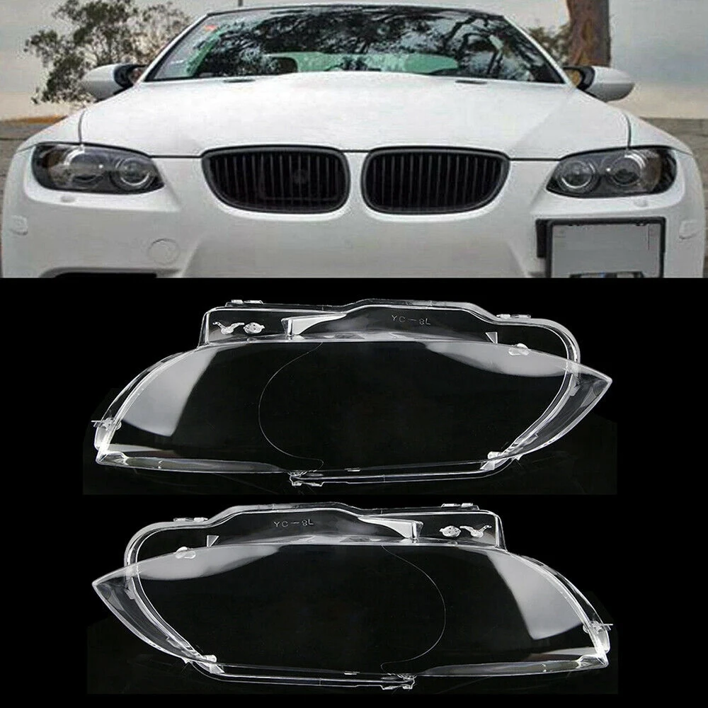 1 Пара фар головного света Крышка объектива лампы для BMW E92 E93 Coupe M3 328I 335I Cabrio 2006-2010 Изображение 5