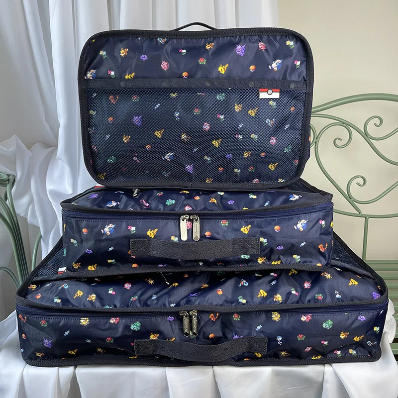 Женская легкая сумка Lesportsac, сумка Sanrio Miffy Totoro, водонепроницаемый комплект из 3 предметов, сумка для хранения одежды для фитнеса, Багажная сумка 1436 Изображение 3