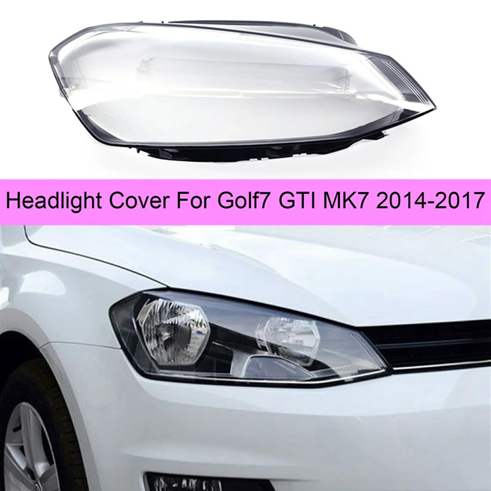 Крышка Правой Фары Автомобиля Головной Свет Лампы Крышка Корпуса Объектива для Volkswagen VW Golf7 GTI MK7 2014-2017 5G1941752/5G1941754 Изображение 1