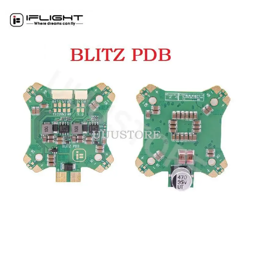 iFlight BLITZ PDB поддерживает 4-8-секундный LIPO-вход с монтажным отверстием 30,5*30,5 для деталей дронов FPV 5-7 дюймов Изображение 0