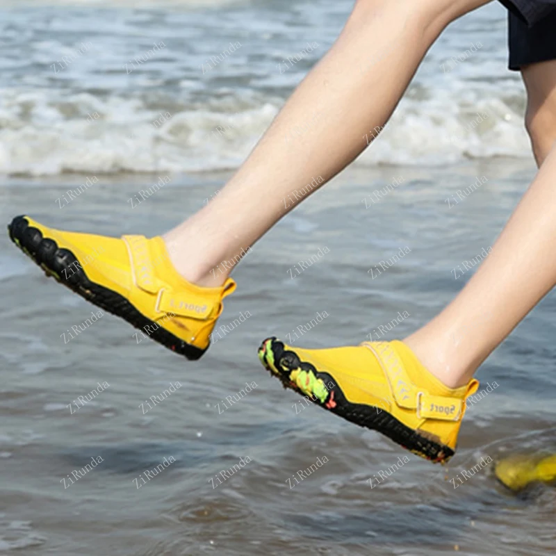 Мужская и женская обувь для водных видов спорта, обувь для подводного плавания, пляжная обувь с защитой от порезов, нескользящая быстросохнущая обувь для плавания в форме амфибии Изображение 2