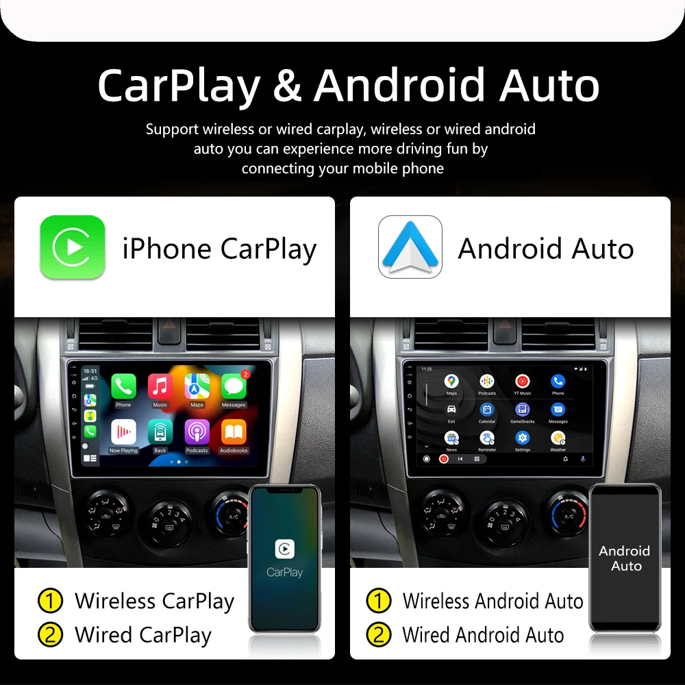 9-Дюймовый Android 13 Для Hyundai Elantra 2003-2006 Автомобильный Радиоприемник RDS Навигация GPS Стерео Беспроводной Carplay Auto BT Мультимедиа Видео Изображение 2