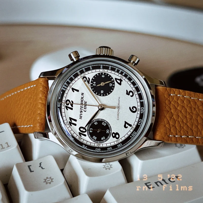 Женские кварцевые часы с хронографом Pilot Watch из нержавеющей стали, водонепроницаемые многофункциональные часы Vk64 35 мм, винтажные наручные часы Изображение 0