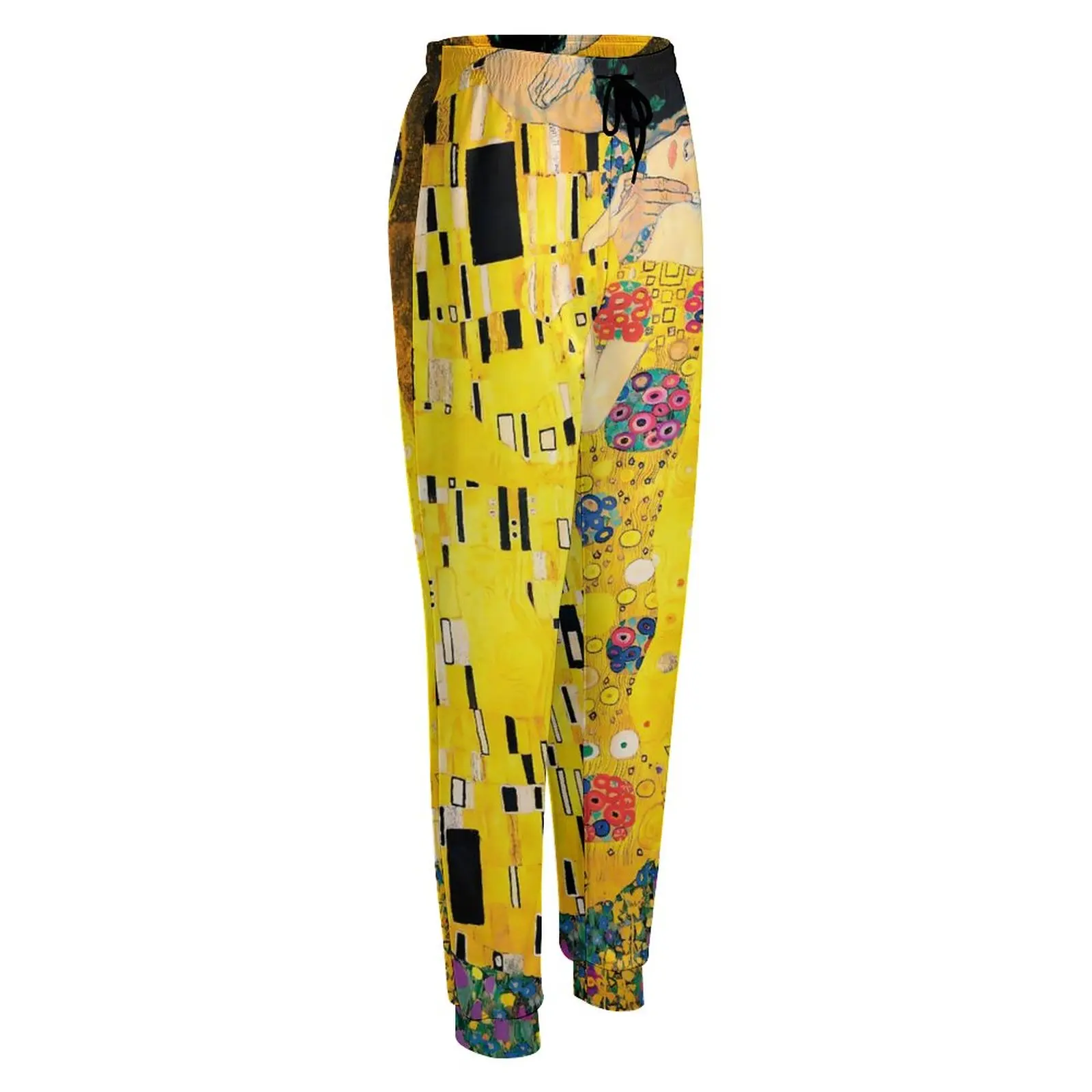 Арт-брюки Gustav Klimt Autumn The Kiss, повседневные спортивные брюки, женская уличная одежда, графические брюки, Большой размер 3XL Изображение 3