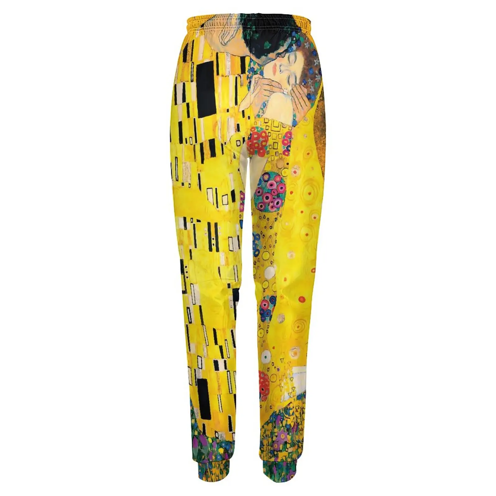 Арт-брюки Gustav Klimt Autumn The Kiss, повседневные спортивные брюки, женская уличная одежда, графические брюки, Большой размер 3XL Изображение 4