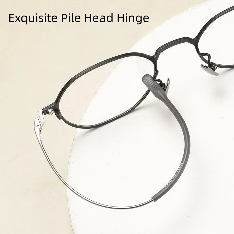 Модные Удобные очки FIRADA, винтажные ультралегкие очки из чистого титана, оправа для очков по рецепту для мужчин и женщин, 22095 ТБ Изображение 3