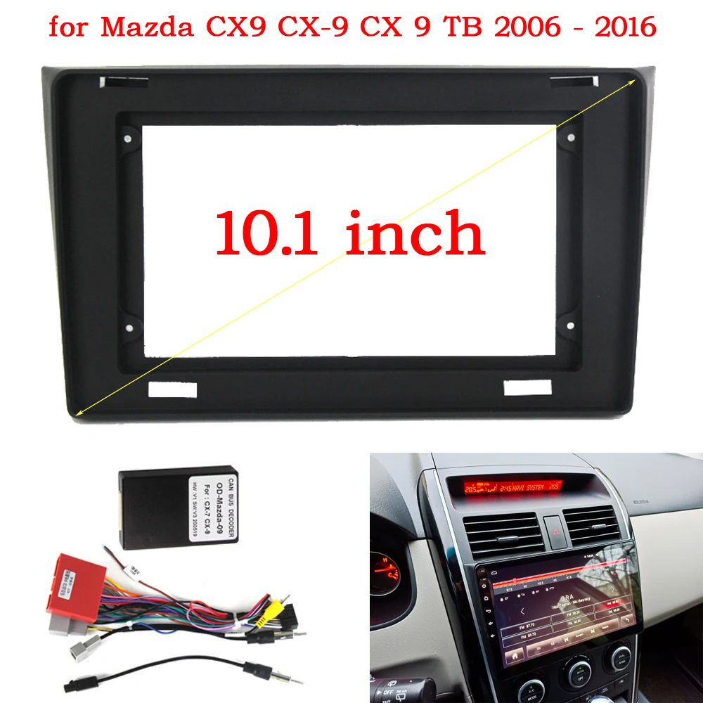 Автомобильная Радиоприемная Панель Для Mazda CX9 CX-9 CX 9 TB 2006-2016 Рамка Аудиоустановки Комплект Приборной Панели Большой Экран 2 Din Изображение 1