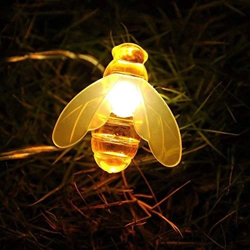 Светодиодные струнные фонари с питанием от батареи, струнные фонари Honeybee Fairy для вечеринок в помещении, украшения свадебных садов Изображение 4