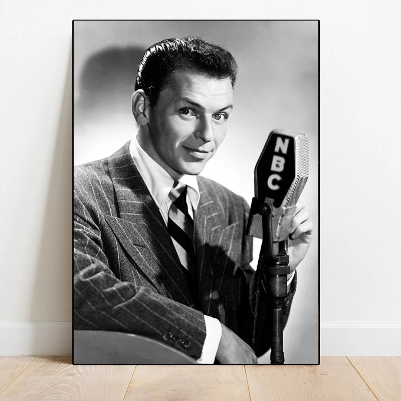 Винтажный портрет Фрэнка Синатры, музыкальные студийные художественные плакаты, картина на холсте, настенные принты, картины для украшения дома в гостиной Изображение 3
