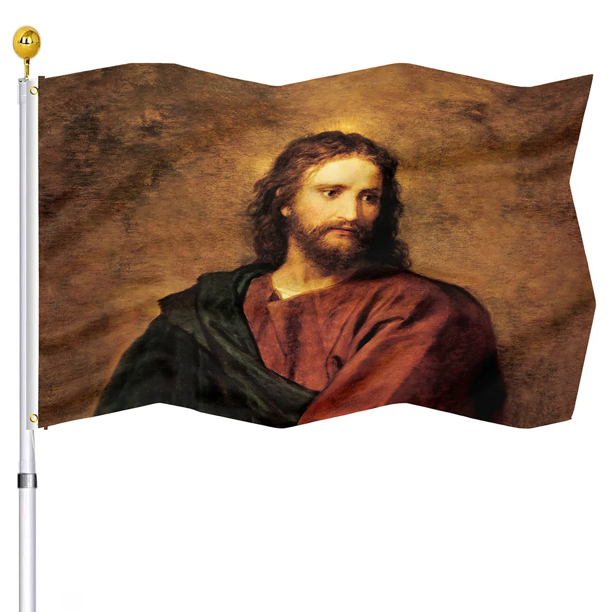 Флаг религии Иисуса Христа, Флаги веры, садовые флаги для дома, вечеринки, украшения для гостиной на открытом воздухе, полиэстеровые флаги для двора Изображение 4