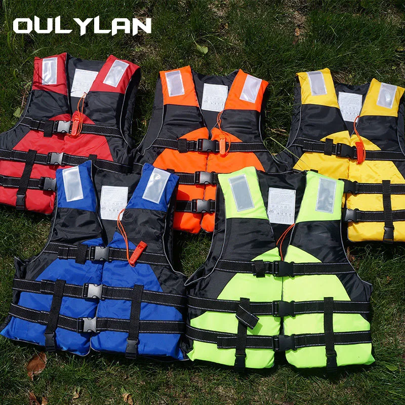 Универсальный спасательный жилет Oulylan для плавания, катания на лодках, лыжах, вождения, спасательный костюм из полиэстера, спасательный жилет для взрослых и детей на открытом воздухе Изображение 2