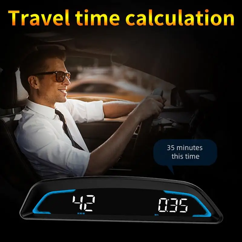 Автомобильный головной дисплей Универсальный GPS-спидометр Цифровой автомобильный головной дисплей Проекционный спидометр GPS на лобовое стекло с превышением скорости Изображение 2
