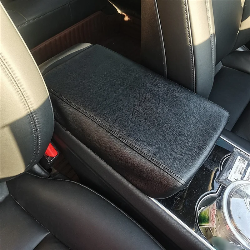 Для 2017-2021 Tesla Model 3 Model Y, крышка подлокотника центральной консоли автомобиля, Защитная накладка для подлокотников, аксессуары черного цвета Изображение 1