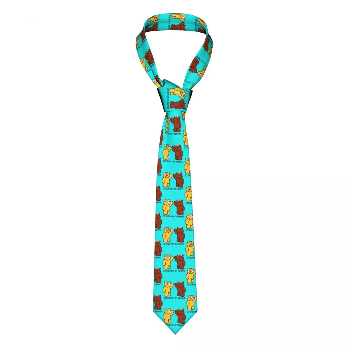 Мужской галстук Pudsey Bear Bee, Обтягивающий, 8 см, классические галстуки для мужских костюмов, аксессуары для галстуков, Свадебные аксессуары, реквизит для косплея Изображение 0
