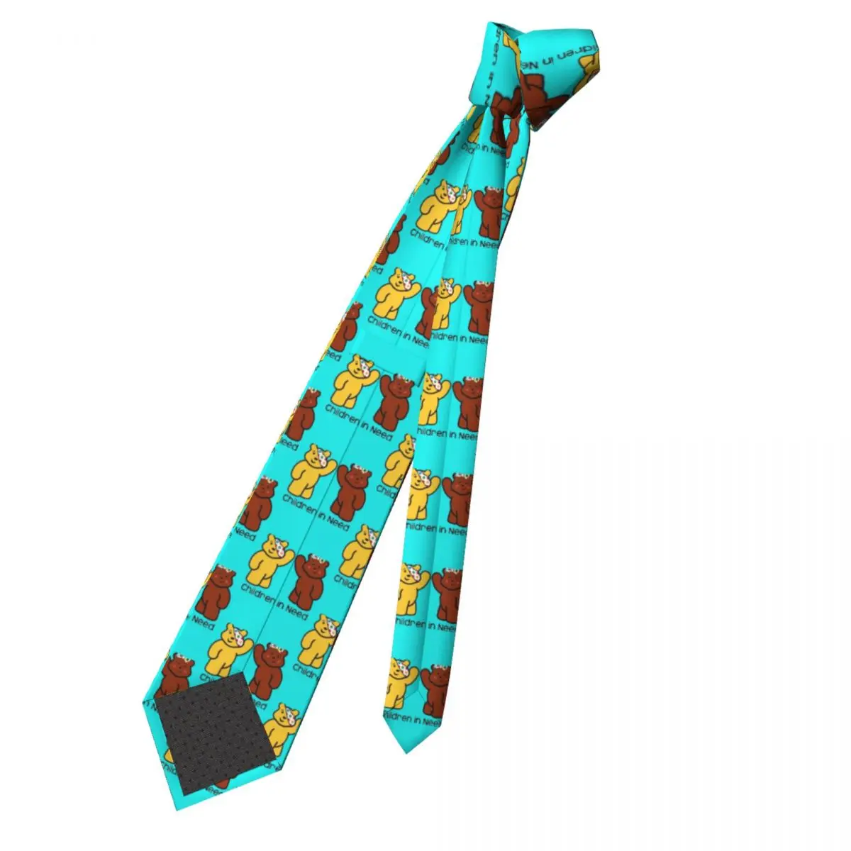 Мужской галстук Pudsey Bear Bee, Обтягивающий, 8 см, классические галстуки для мужских костюмов, аксессуары для галстуков, Свадебные аксессуары, реквизит для косплея Изображение 1