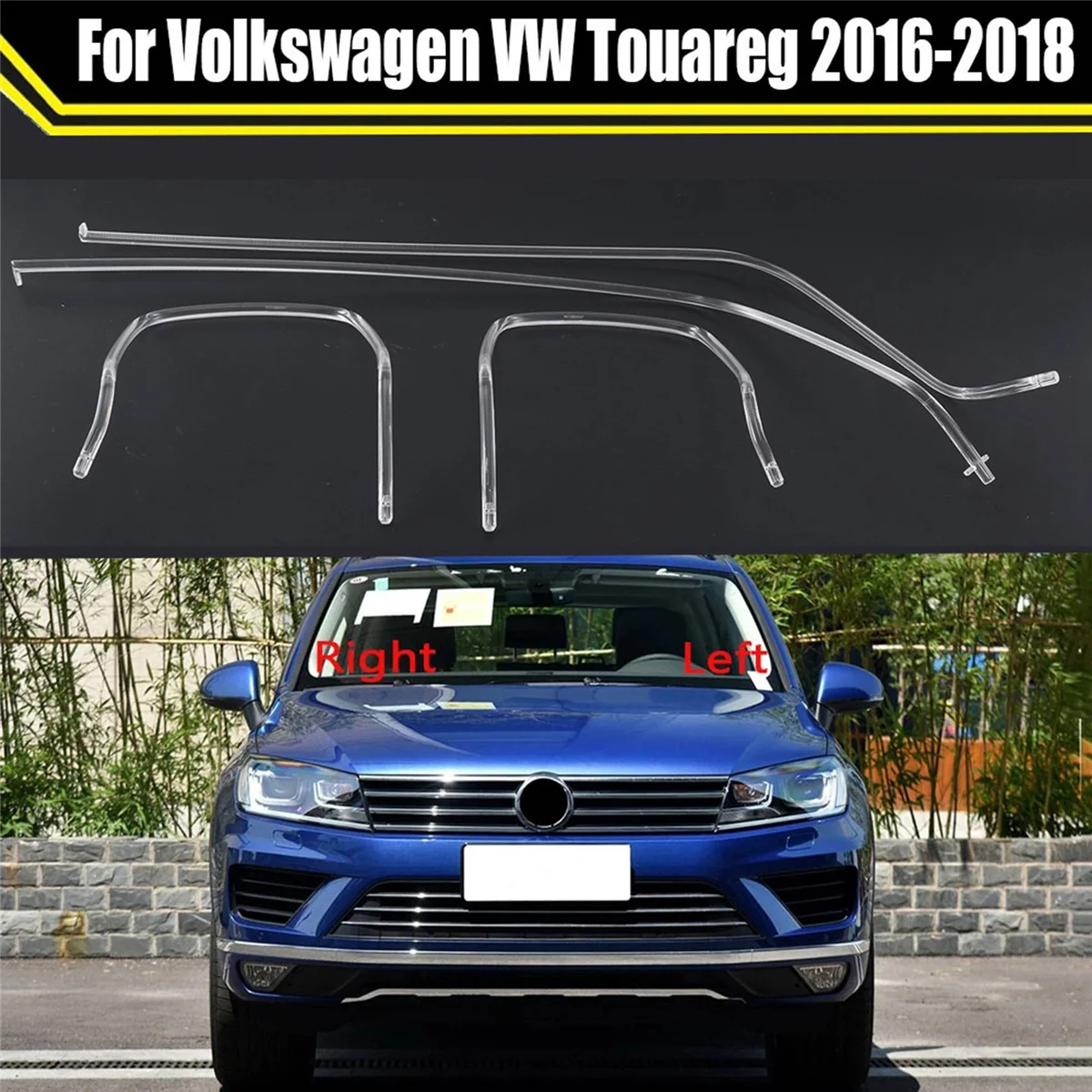 Для VW Touareg 2016-2018 LED DRL Световодная Пластина Фары Дневного Света Трубка Дневного Света Автомобиля Изображение 4