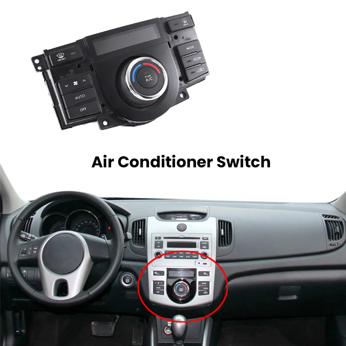 97250-1X201, панель управления автомобильным кондиционером, кнопка включения кондиционера переменного тока для Kia FORTE 2009-2016 Изображение 2