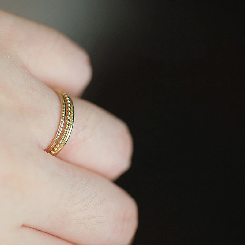 CCFJOYAS, тонкое кольцо из 100% стерлингового серебра 925 пробы, простые наращиваемые кольца INS для женщин, украшения для пальцев Изображение 1