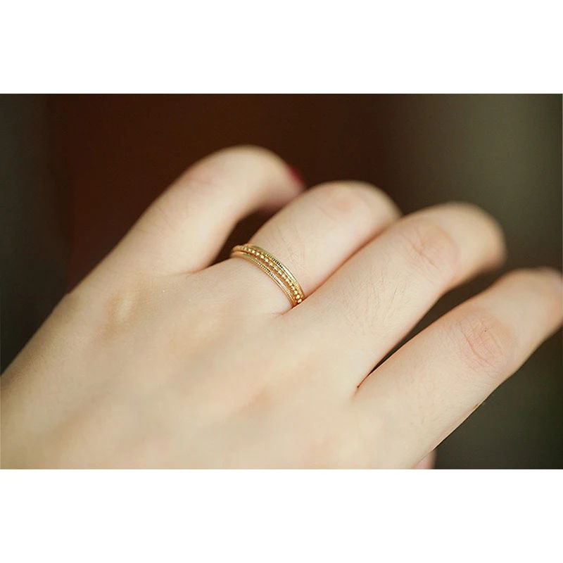 CCFJOYAS, тонкое кольцо из 100% стерлингового серебра 925 пробы, простые наращиваемые кольца INS для женщин, украшения для пальцев Изображение 2