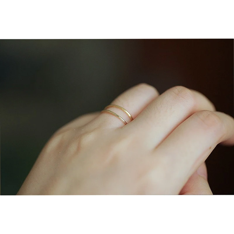 CCFJOYAS, тонкое кольцо из 100% стерлингового серебра 925 пробы, простые наращиваемые кольца INS для женщин, украшения для пальцев Изображение 3