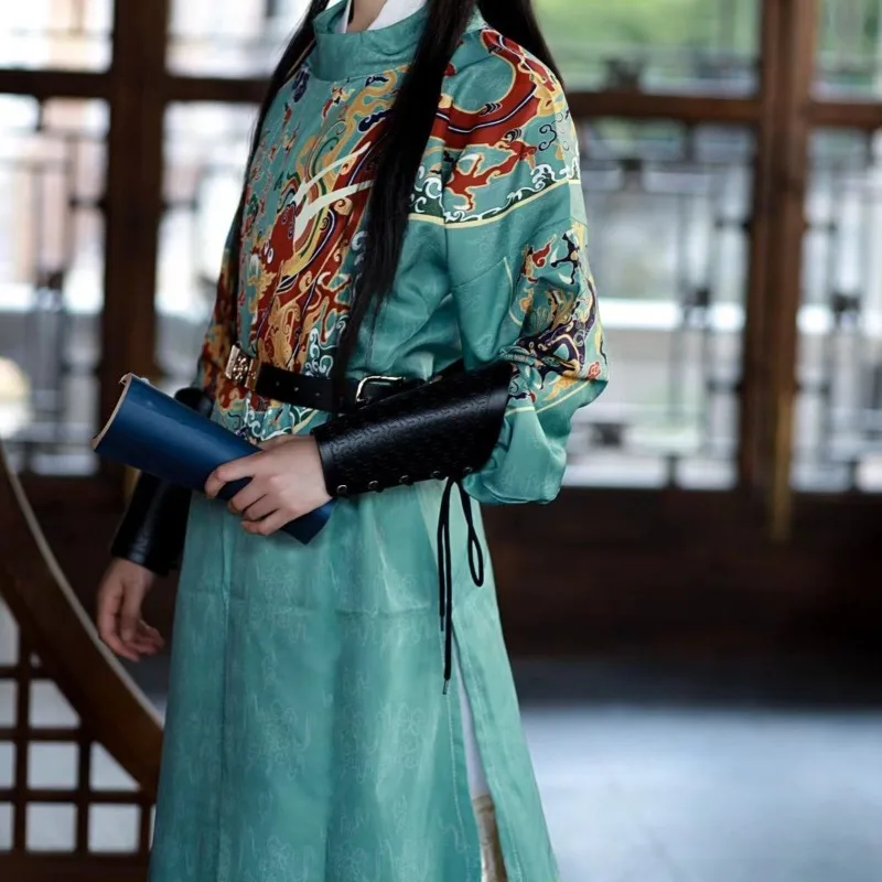 Китайская Традиционная одежда Hanfu Tang Халаты С круглым вырезом Мужчины и Женщины, любители Летучих рыб, Носят Весенние и Осенние халаты Изображение 1