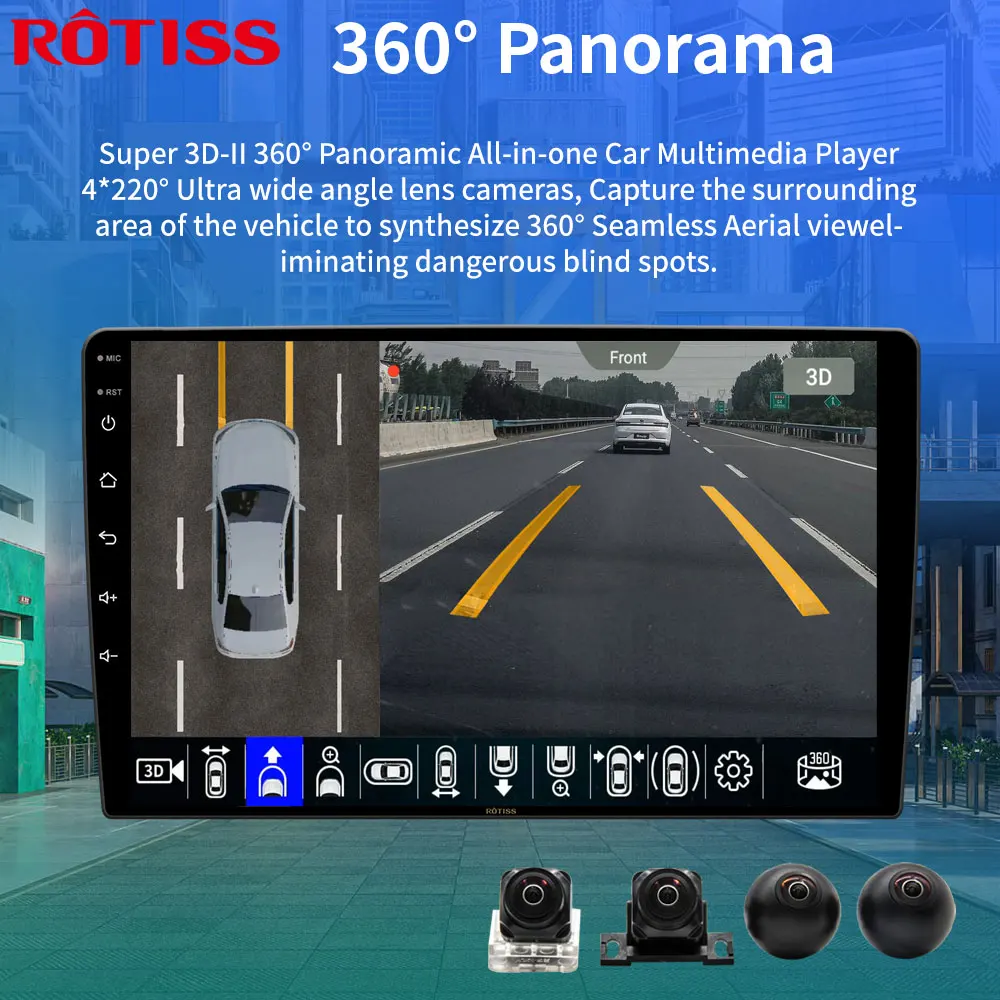 Rotiss Qualcomm 8 Core Android Автомобильный Мультимедийный Для Toyota Corolla 11 E170 Auris 2012-2016 АвтоРадио CarPlay Стерео 4G WIFI GPS Изображение 4