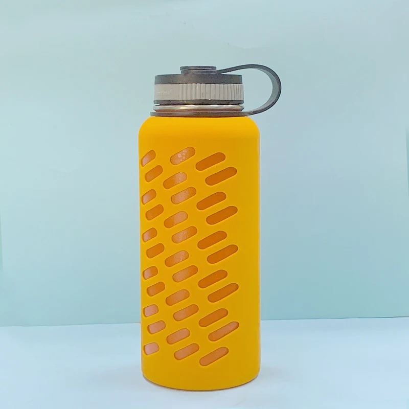 Переносная крышка для бутылки с водой, Силиконовая Термокружка, Защитный рукав для Aquaflask, Прямая чашка, Изоляционные чехлы Изображение 4