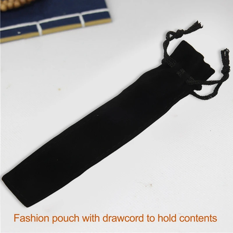 1000 шт, Черный бархатный чехол для ручек, держатель для ручек, сумка для ручек, сумка для карандашей Изображение 3
