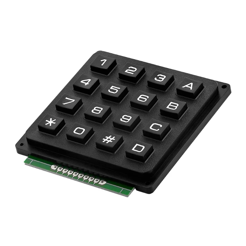 матрица 4x4 с 16 клавишной клавиатурой Модуль клавиатуры для электронного DIY 16-клавишный микроконтроллер MCU Мембранная кнопочная клавиатура челнока Изображение 0