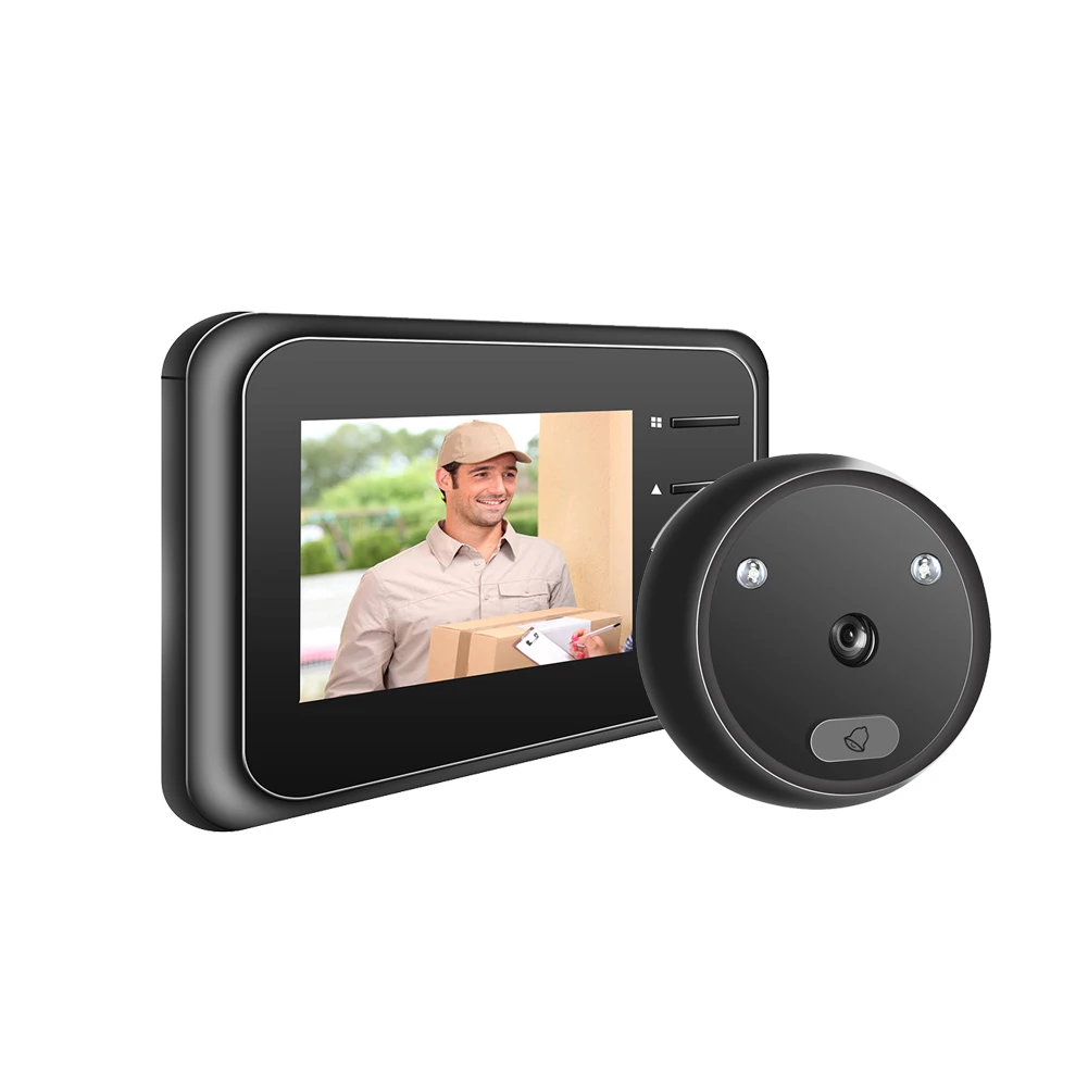 R11 2,4-дюймовый цифровой дверной звонок с ИК-камерой ночного видения, электронный дверной глазок Изображение 0