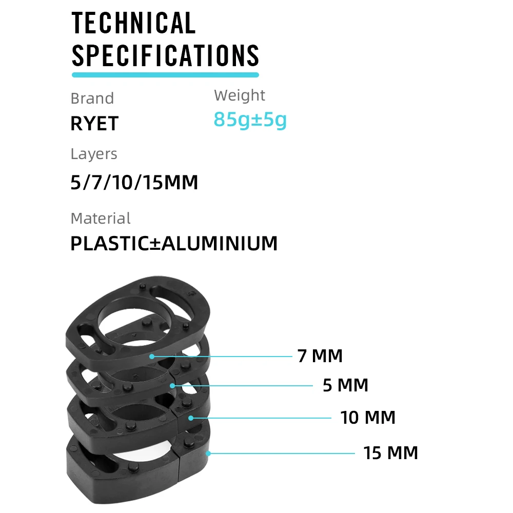 Новые Комплекты Разделительных Прокладок RYET для Интегрированного Карбонового Руля Пластиковая Специальная Шайба для Аэро Интегрированных Прокладок для Руля в Кабине Пилота Изображение 1