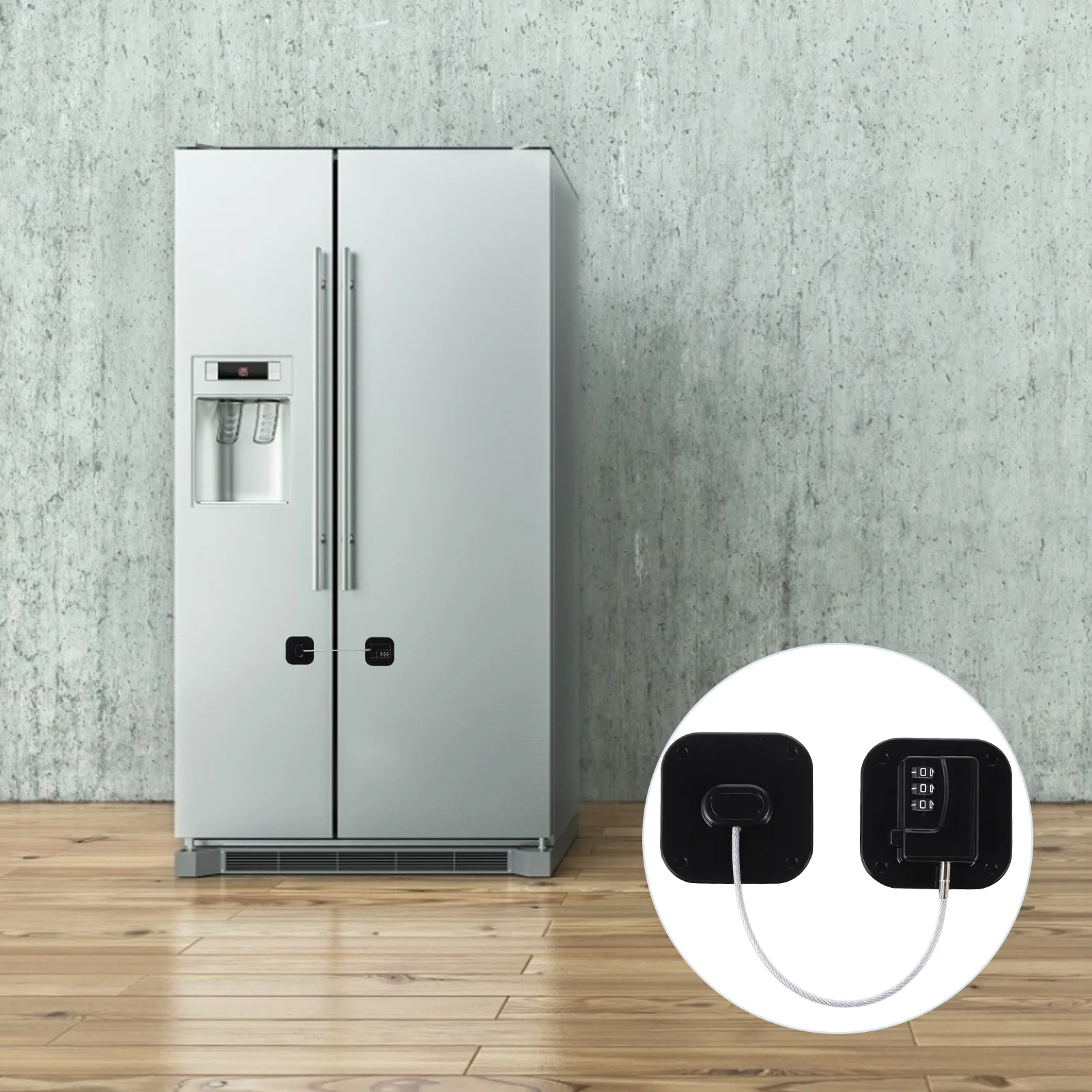Цифровой пароль для блокировки холодильника, дверцы морозильной камеры, замок безопасности шкафа (черный) Изображение 0