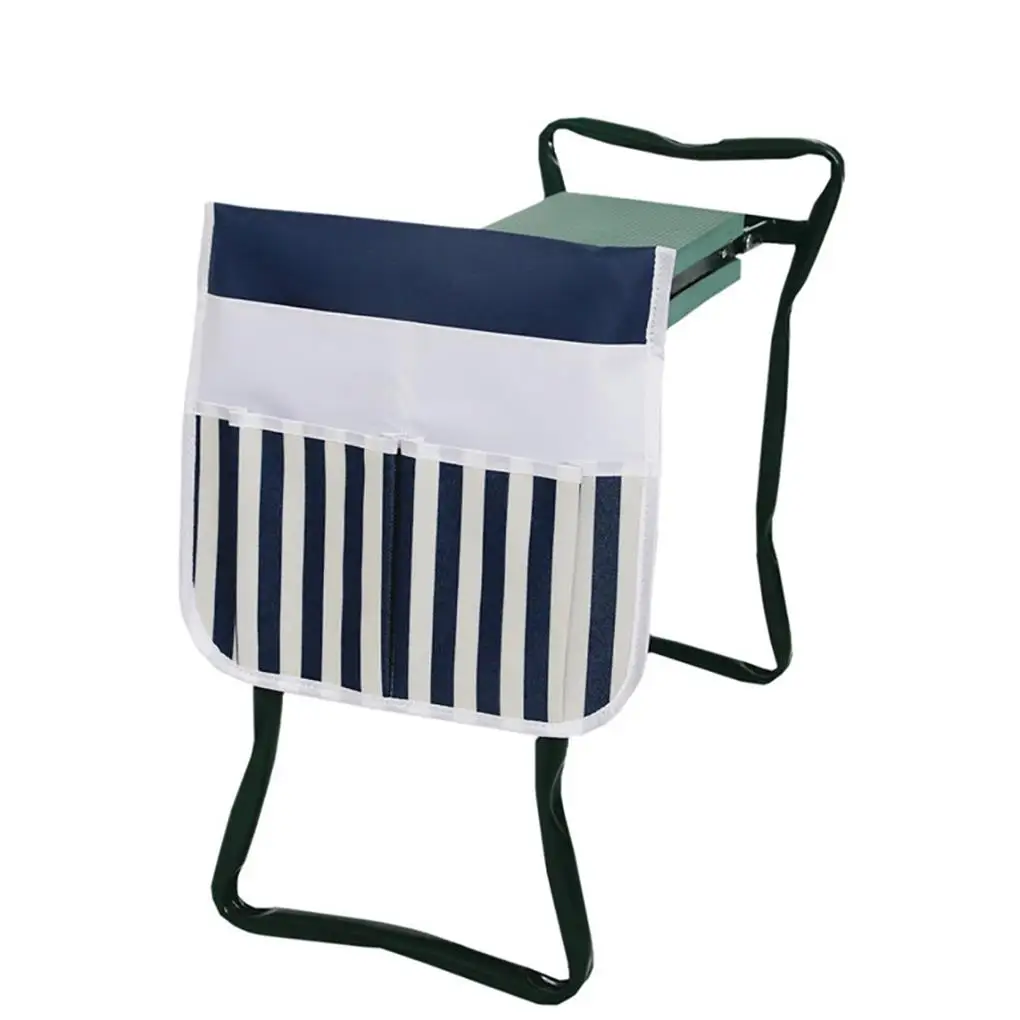 Садовый стул для коленопреклонения с сумкой для инструментов Складной Садовый стул для коленопреклонения, сумки для инструментов для работы на открытом воздухе, Переносная сумка для хранения сидений Изображение 1