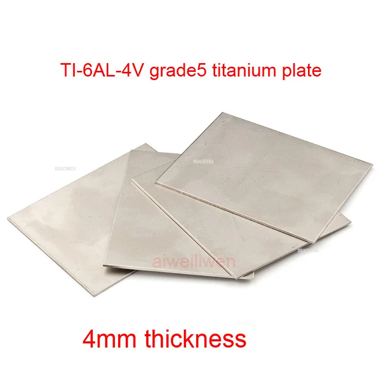 титановая пластина 5 класса толщины 4 мм GR5 динамическая пластина TI-6AL-4V лист из титанового сплава BT6 TA6V YATB640 TC4 медицинский лист Ti Изображение 0