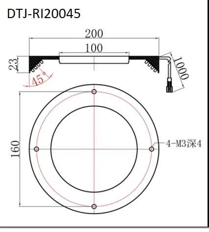RI20045B CCD промышленная камера для обнаружения изображения купольная лампа с источником света для обнаружения машинного зрения Светодиодный источник света высокий и равномерный Изображение 5