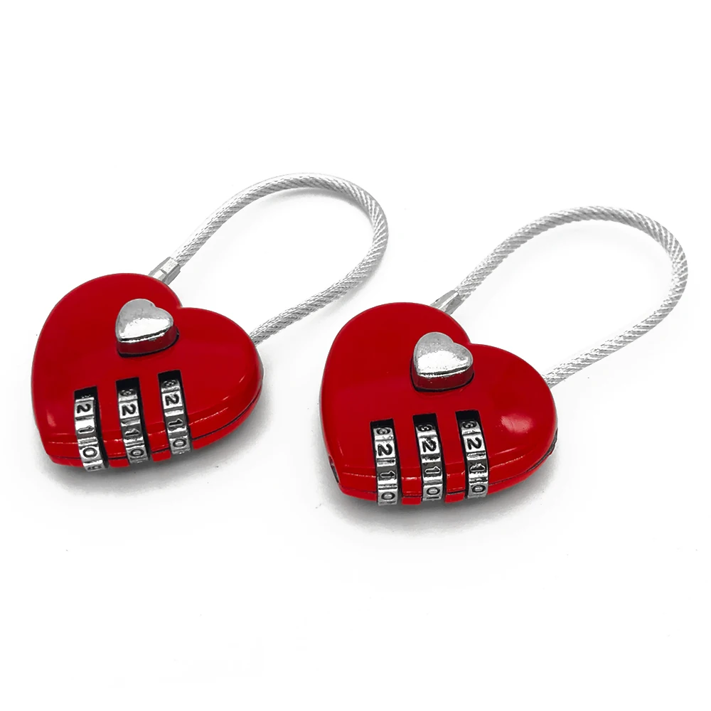 Защитите своих близких с помощью кодового замка в виде сердца - 3-значный кодовый замок Идеально подходит для дорожных сумок! Изображение 3