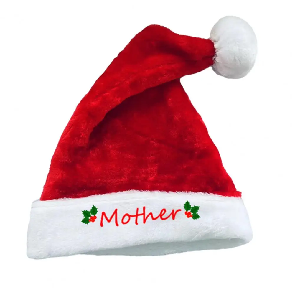 Шляпа Деда Мороза, мягкая плюшевая шляпа Санта-Клауса, Праздничная Рождественская шляпа, праздничные принадлежности для всей семьи, мягкие плюшевые шляпы Санта-Клауса Изображение 1