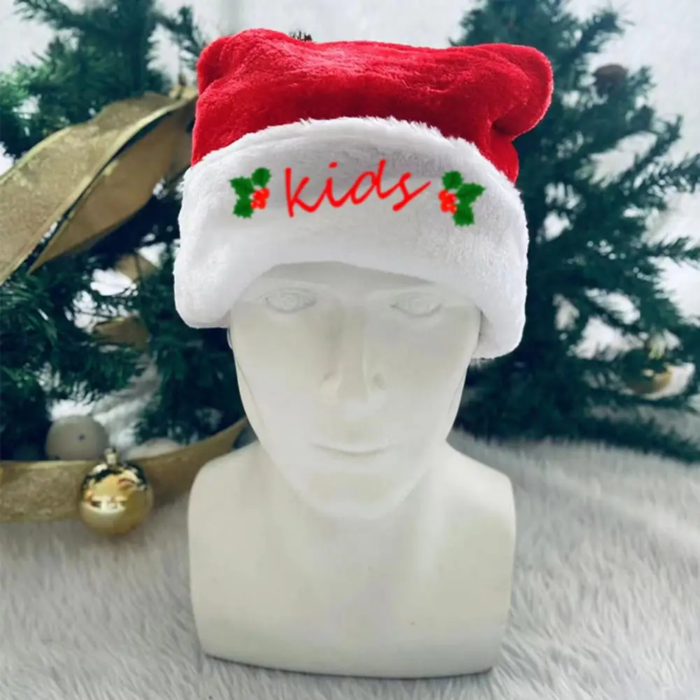 Шляпа Деда Мороза, мягкая плюшевая шляпа Санта-Клауса, Праздничная Рождественская шляпа, праздничные принадлежности для всей семьи, мягкие плюшевые шляпы Санта-Клауса Изображение 2