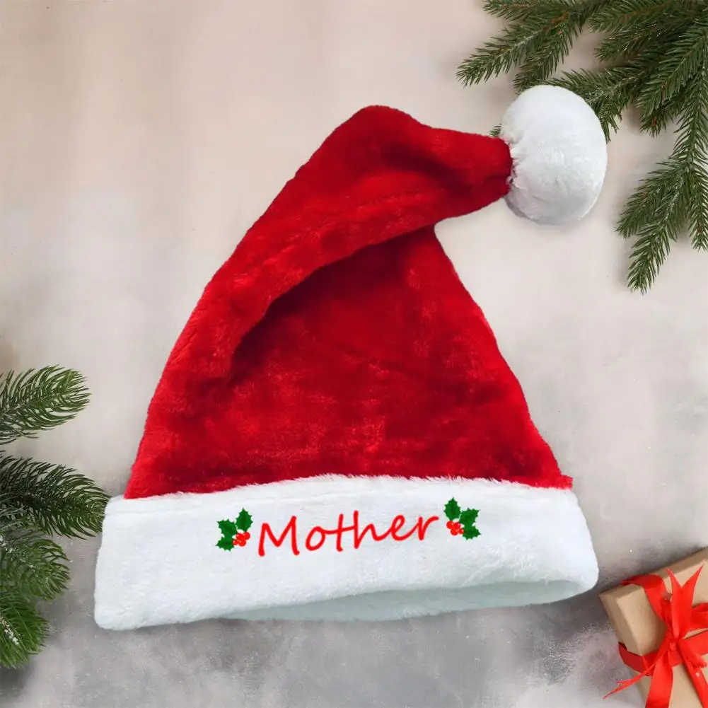 Шляпа Деда Мороза, мягкая плюшевая шляпа Санта-Клауса, Праздничная Рождественская шляпа, праздничные принадлежности для всей семьи, мягкие плюшевые шляпы Санта-Клауса Изображение 5