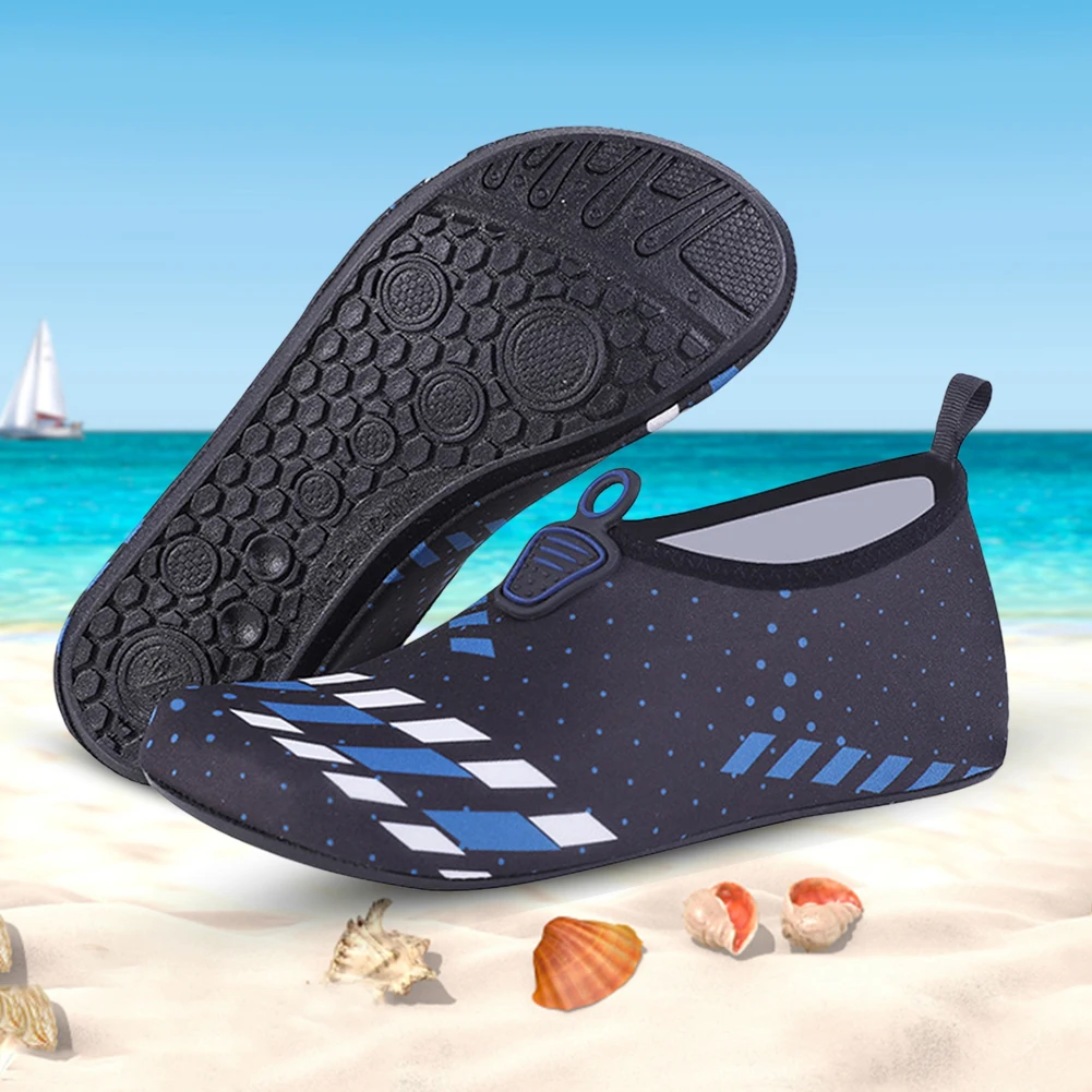 Мужская обувь без шнуровки для плавания по течению Мягкие туфли для серфинга, нескользящие дышащие быстросохнущие эластичные шнурки для подводного плавания на открытом воздухе Изображение 1