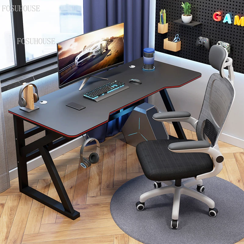 Высококлассные настольные компьютерные столы, современная офисная мебель, Домашний стол в общежитии, письменный рабочий стол, Минималистичный игровой стол в спальне, U Изображение 0