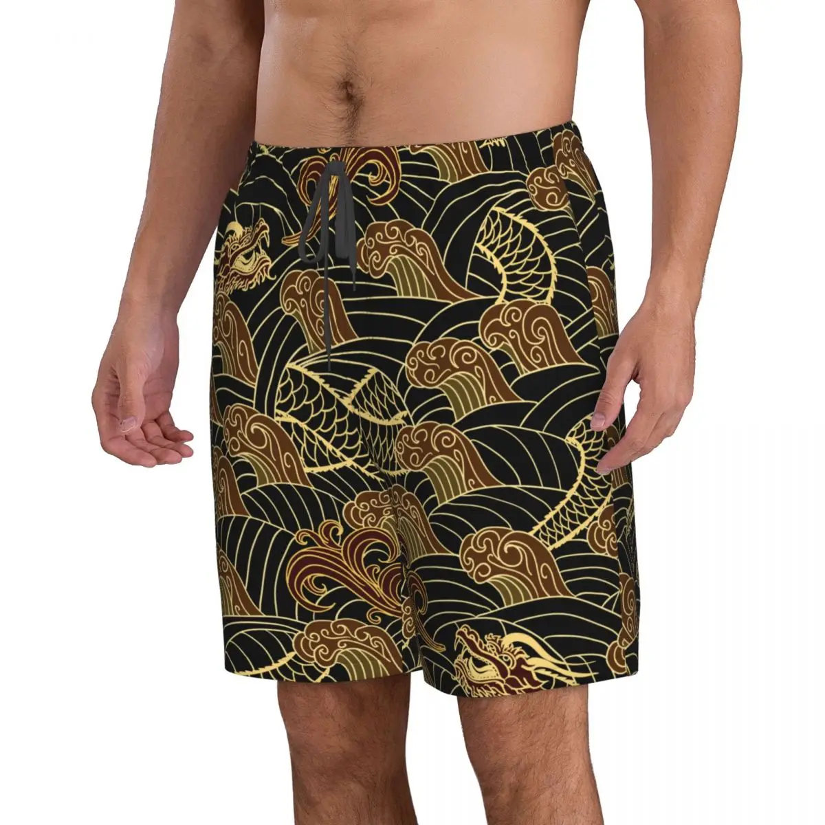 Летние мужские купальники Шорты Традиционная пляжная одежда Dragon Плавки Мужской купальник Изображение 2