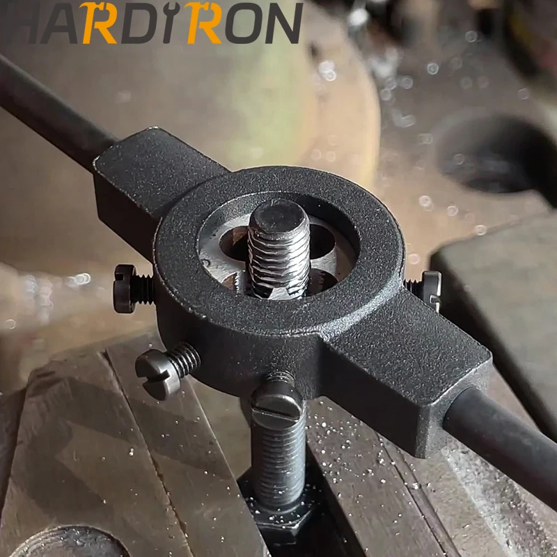 Метрическая круглая плашка для нарезания резьбы Hardiron M19X1 слева, машинная плашка для нарезания резьбы M19 x 1.0 Изображение 4