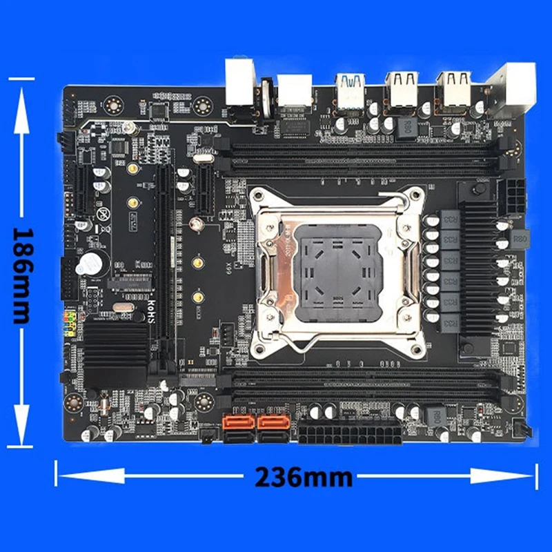 Настольная Материнская плата X99 + Перегородка + Кабель переключения LGA2011-3 Поддержка DDR4 4X32G Для процессора 5820K 5960K E5-2678 V3 E5 2676 V3 Изображение 1