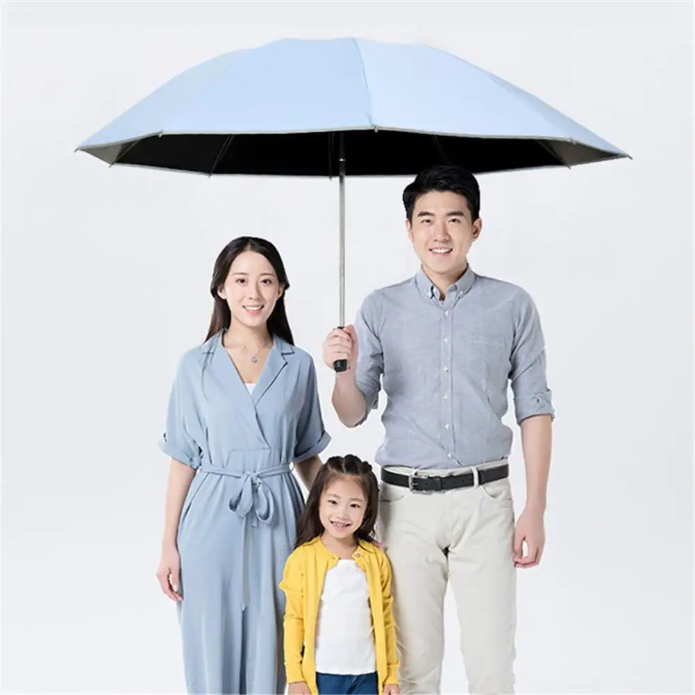 Перевернутый зонт, ветрозащитный, защищающий от ультрафиолета, автоматический складной зонт, ночная светоотражающая полоса, 10 ребер, Автоматическое открытие / закрытие обратного зонта Изображение 1