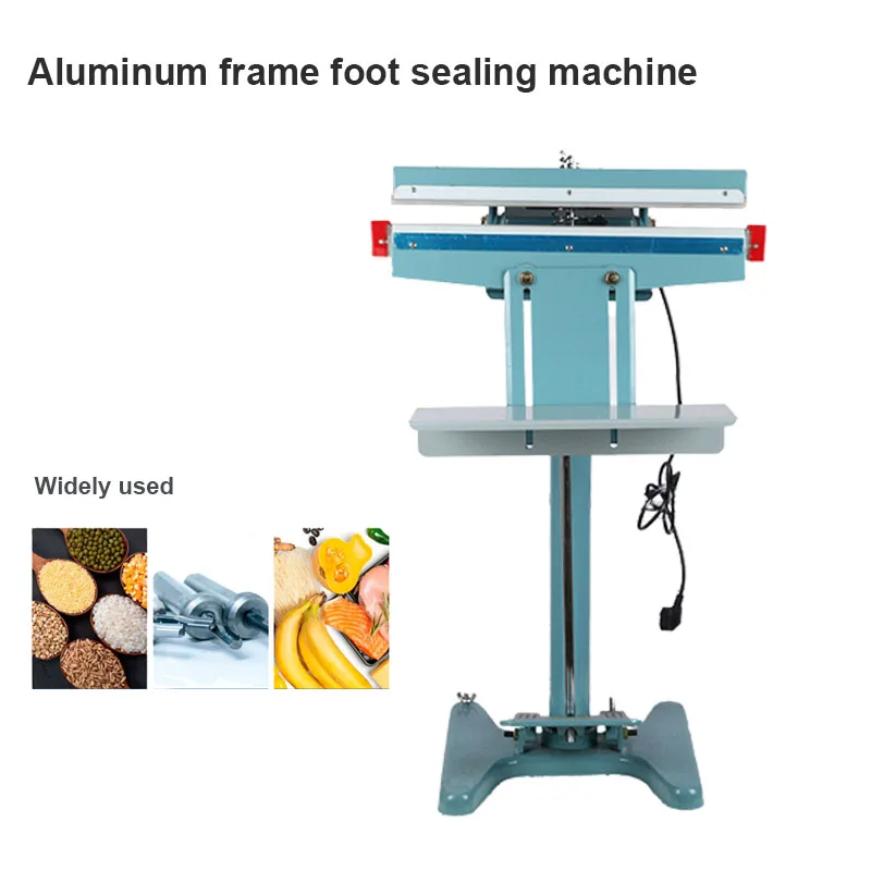 Мощная электрическая машина для запечатывания алюминиевой рамы с ножной педалью, подходящая для запечатывания бумаги из алюминиевой фольги / пластиковых пакетов Упаковочный инструмент Изображение 0