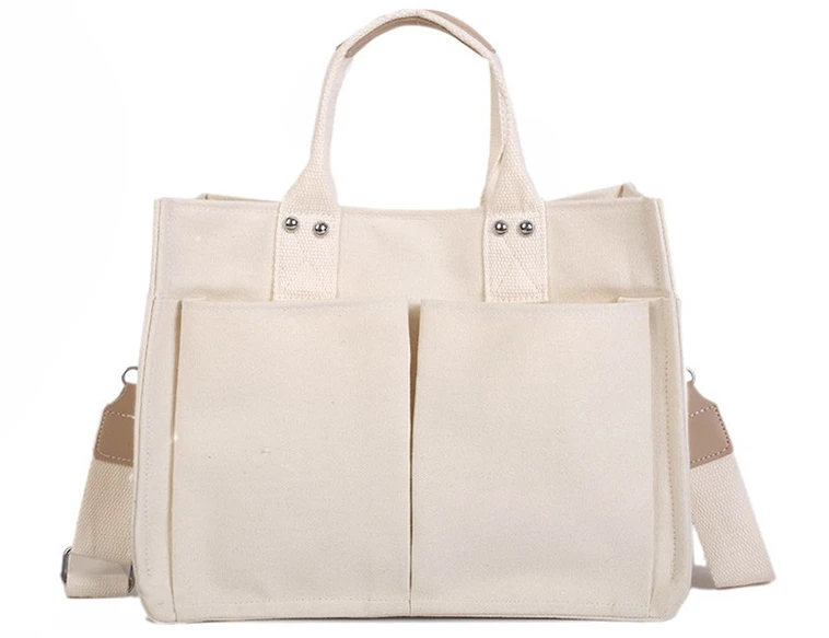 повседневная холщовая сумка-тоут большой емкости, женские сумки, дизайнерские сумки через плечо с широким ремнем, женская сумка для покупок, женские большие кошельки Изображение 5